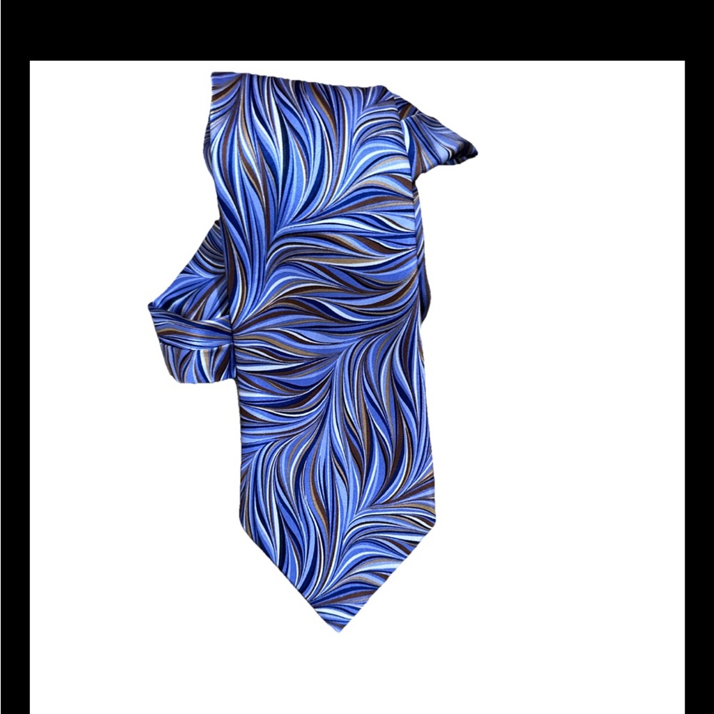 Alfani Purple and Brown Swirl Tie 100% Silk